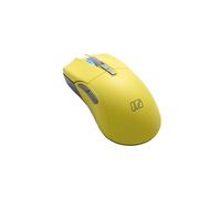 iRocks IRM31R RGB retroilluminato, mouse da gioco leggero wireless, connessione tri-mode, interruttori mouse Kailh GM8.0, sensore ottico PixArt PAW3395 avanzato, risoluzione fino a 26.000 DPI, giallo