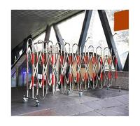 IROEJT Cancello di Sicurezza Pieghevole, Recinzione di Sicurezza a Fisarmonica in Acciaio Inossidabile, barricata Mobile espandibile e Flessibile, Porta a Forbice mobi，Silver 3.6x6.6in/1.1x2m