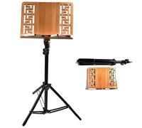 IROEJT Leggio con Design Cavo, leggio in Legno con treppiede Regolabile in Altezza da 28" a 63", leggio per spartiti per espositore da Concerto,