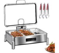 IROEJT Scaldavivande Commerciale per Buffet, capacità 9 l, riscaldatore per Buffet in Acciaio Inossidabile, fornello Self-Service con Design Rimovibile per Una Facile