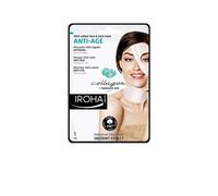 Maschera Viso In Tessuto - Iroha Nature Anti-Age Collagen 100% Cotton Face & Neck Mask 30 ml