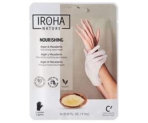 Iroha Nature - Guanti Maschera Nutrienti | Olio di Argan e Macadamia | Nutrizione Intensa per Mani Secche | 93% Ingredienti Naturali | Vegano