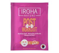 Iroha Nature - Maschera viso purificante post-allenamento | Con spirulina e acido ialuronico | Idratazione e lenizione dopo l'esercizio | Maschera coreana vegana per tutti i tipi di pelle