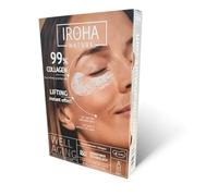 Iroha Nature - Patch Occhi 99% Collagene con Nebbia Attivatrice | 3 Coppie (6 pz) + 20 ml Mist | Effetto Lifting Istantaneo | Riduce Rughe, Borse e Occhiaie | Idratazione Profonda