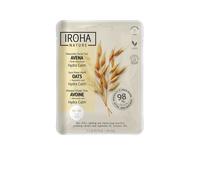 Iroha Nature - Maschera idratante lenitiva alla farina d'avena | Idratazione profonda | Riduce il rossore | Ingredienti naturali al 98% | Vegano e biodegradabile al 100%.
