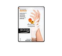Iroha Nature - Guanti Maschera Riparatori | Pesca e Burro di Karité | Idratazione e Riparazione per Mani Danneggiate e Screpolate | Vegano e 93% Ingredienti Naturali | Sachet 20ml 2 Uds