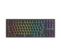 IROK FE87 V2 Tastiera Mchanical cablata, doppia frequenza di polling 8KHZ, supporto SODC/latenza come 0.125MS/ARGB, hot swap, guarnizione Sturcture Gaming Keyboard (interruttore nero/giacinto)