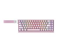 IROK MU68 Tastiera con interruttore magnetico a scatto ultra rapido, Zero Dead Zone, programmabile RGB hot swapped, RT 0,01 mm 8K, tastiera da gioco cablata a bassa latenza per gamer Win/Mac, rosa