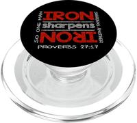 IRON affila FERRO Proverbi 27:17 Motivational Inspired PopSockets PopGrip per MagSafe