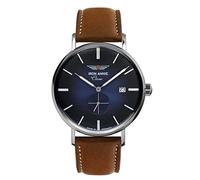 Iron Annie Orologio da uomo Made in Germany serie Classic al quarzo piccoli secondi data 5938, blu scuro/marrone, Classico