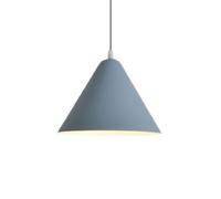 Iron Art Restaurant Chandelier, Cone Shape Metal Minimalist Indoor Semi-Embedded Pendant Light, Adjustable Hanging Wire, Size: 13.7 in, for Kitchen Island, Dining Room, Bedroom(Blue)