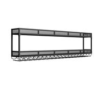 Iron Bar Liquor Shelf, moderno portaoggetti per vini a parete montata, scaffale a liquore con luce a LED, supporto per display per vino di ferro, porta d'altura con porta d'alimentazione, per