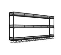 Iron Bar Liquor Shelf, moderno portaoggetti per vini a parete montata, scaffale a liquore con luce a LED, supporto per display per vino di ferro, porta d'altura con porta d'alimentazione, per