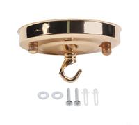 Iron Ceiling Plate Hook 10kg Load Light Fitting Chandelier Mounting Plate Iron 10kg Easy Install Pendant Lamp Hook Kit Iron Black 10.5cm Round Ceiling Canopy Plate per for Chandelier Rust(French Gold)