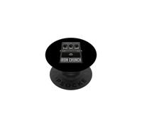 Iron Crunch - Pedale per chitarra, design divertente per allenamento in palestra PopSockets PopGrip Adesivo