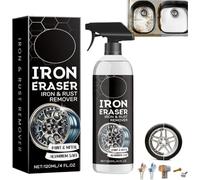 Iron Eraser Rust Remover Spray, 2026 New Iron Powder Remover Spray for Car Wheels and Paint Fast Acting Rust and Brake Dust Removers for Wheels, Tools & Hardware, Car Rust Removal Spray - 120ml (1)