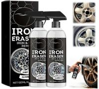 Iron Eraser Rust Remover Spray, Multipurpose Rust Eraser Cleaner, Professional Automotive Surface Cleaning, Universal Automotive Metal Rust Remover Spray for Car Wheels Body Paint Cleaning (2Pcs)