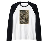 Iron Fisherman - Guerriero Tempesta Giapponese Ukiyo-e Style Maglia con Maniche Raglan