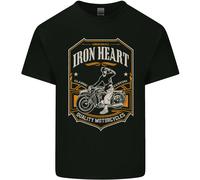 Iron Heart Biker Moto Uomo Cotone T-Shirt Tee Top