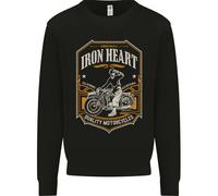 Iron Heart Biker Moto Uomo Felpa Maglione