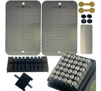 IRON HODL Cold Wallet Set di lettere con stencil + piastra di prova, viti, adesivi, scatola (2 x 24 + 1) Recovery Seed Phrase Metal Platform Crypto Wallet Bitcoin Wallet Crypto Cold Wallet Crypto