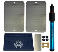 IRON HODL Portafoglio in acciaio + penna per incisione blu + piastra di prova, viti, adesivi, scatola - (2 x 24 + 1) Recovery Seed Phrase Metal Crypto Wallet Bitcoin Wallet Crypto Cold Wallet Crypto