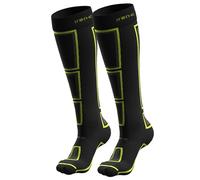 Iron-Ic - Calze Tecniche Unisex Thermic Seamless per Sport Invernali Expyra Termiche e Traspiranti - Art. 920196 (45/47, Black/lime)