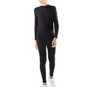 Iron-Ic - Kit Junior Maglia Manica Lunga E Leggings Termici Seamless Traspiranti E Antibatterici, Baselayer Tecnico THERMIC per attività Outdoor Bambino/a - Art. 900481 (12/14 Anni, Nero)