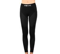 Iron-Ic - Leggings Donna Termici Seamless Traspiranti E Antibatterici, Baselayer Tecnico THERMIC con Sistema I-Band per Sport Ad Alta Intensità - Art. 610741 (M/L, Nero)