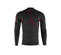 Iron-ic , Maglia Termica Anatomica a Maniche Lunghe Uomo - Traspirante e Isolante per Sport Invernali e Outdoor (IT, Testo, S, M, Regular, Regular, Nero)