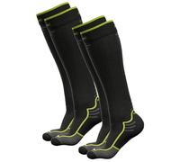 Iron-Ic - Set 2 Paia Calze Tecniche Unisex Lite Seamless Expyra per Attività Outdoor Leggere Traspiranti e Confortevoli - Art. 920193_2PZ (35/38, Black/lime)