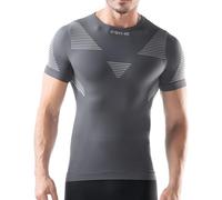 Iron-Ic - T-Shirt Uomo Maniche Corte Seamless Termica Light Traspirante e Asciugatura Rapida con Fitting Slim - Art. 202004 (L/XL, Grigio)