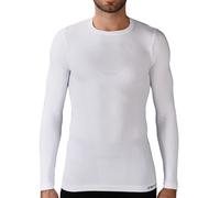 Iron-Ic - T-Shirt Uomo Maniche Lunghe I-Soft Seamless con Tessuto Thermo Dry - Fitting Slim per Sport Outdoor e Indoor - Art. 201771 (L/XL, Bianco)