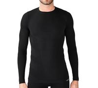 Iron-Ic - T-Shirt Uomo Maniche Lunghe I-Soft Seamless con Tessuto Thermo Dry - Fitting Slim per Sport Outdoor e Indoor - Art. 201771 (L/XL, Nero)