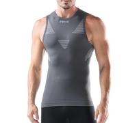 Iron-Ic - T-Shirt Uomo Smanicata Seamless Termica Light Ultraleggera e Traspirante con Fitting Slim - Art. 202005 (L/XL, Grigio)