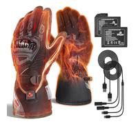 IRON JIA'S Guanti Riscaldati Moto Uomo Invernali 2025 Nuova Porta di Ricarica USB da 3000 mAh cavo di Ricarica 2 in 1 Touchscreen Impermeabile e Antivento Adatti per Moto Escursionismo Sci XXL