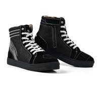 IRON JIA'S Stivali Moto Uomo, Scarpe Casual da Strada Traspiranti e Antiscivolo Con Cerniera Laterale, Supporto per la Caviglia e Pattini di Cambio-40