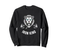 Iron King Lion Bilanciere per Sollevamento Pesi Bodybuilding Graphic Felpa