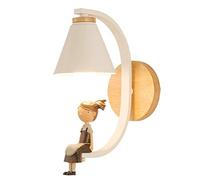 Iron Lamp Body Wooden Base Resin Material Sculpture LED Wall Lamp Personality Lamp Bedroom Living Room Lead Personality Aisle TV Children Room Lighting Mode