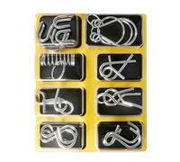 Iron Link Puzzle Set, Metal Interlocking Game for Boosting Cognitive Thinking, Lock and Unlock Challenges for Birthday, Home, Classroom, Preschool Use, Compact Design, Easy Storage