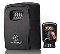Iron Lock® - Cassetta di sicurezza XXL per chiavi, combinazione a 4 cifre, con codice resettabile con interruttore A B, extra large, per interni ed esterni, impermeabile, grande chiave di sicurezza
