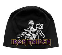 Iron Maiden Beanie Hat cap Seventh Son Band Logo Ufficiale Nuovo Nero Jersey Size One Size