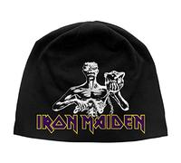 Iron Maiden Beanie Hat cap Seventh Son Band Logo Ufficiale Nuovo Nero Jersey Size One Size