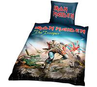 Iron Maiden blim1 Set Copripiumino singolo e federa, Cotone, Multicolore, 135 x 200 x 1 cm