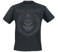 Iron Maiden Book of Souls Skull Uomo T-Shirt Nero 100% Cotone Regular
