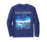 Iron Maiden Brave New World Navy Maglia a Manica