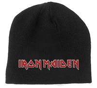 Iron Maiden Cappello Beanie Ufficiale Con Logo (Nero)