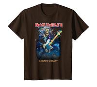 Iron Maiden Eddie On Bass Maglietta, Bambini, Marrone, 3 Anni