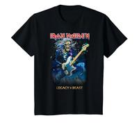 Iron Maiden Eddie On Bass Maglietta, Bambini, Nero, 6 Anni