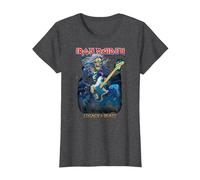 Iron Maiden Eddie On Bass Maglietta, Donna, Grigio Scuro, 3XL